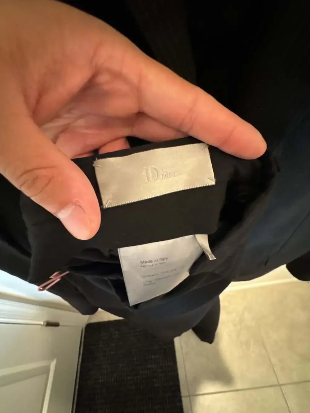 Dior Homme Runway Black Pinstripe Glitter Sparkle Wool Suit Set